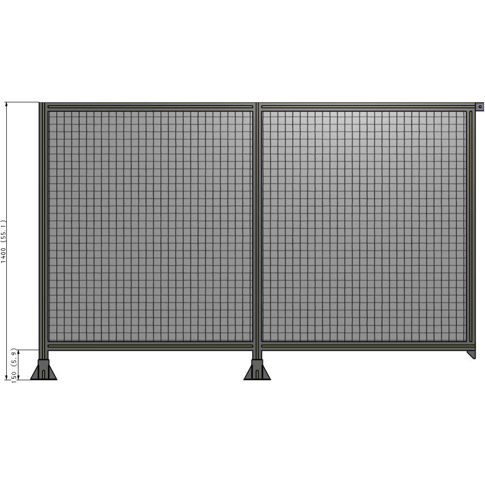B5-1400-2200-0150-TYMFK GUARDING PANEL 1400MM TALL X 2200MM WIDE 1'' MESH