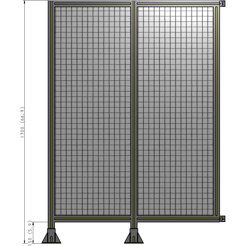 B5-1700-1200-0150-HYMFK GUARDING PANEL 1700MM TALL X 1200MM WIDE 1'' MESH