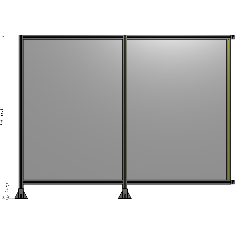 B5-1700-2200-0150-HYPFK GUARDING PANEL 1700MM TALL X 2200MM WIDE 1/4'' POLYCARBONATE