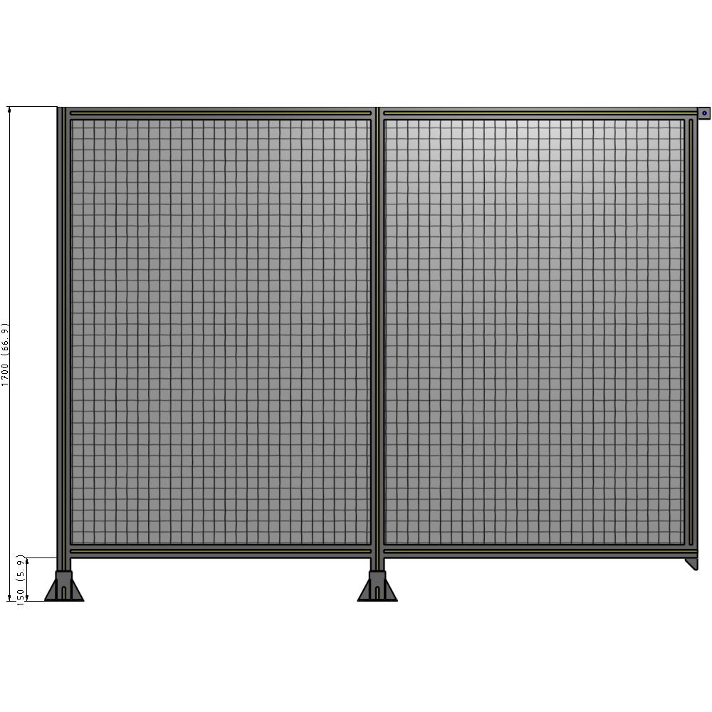 B5-1700-2200-0150-TYMFK GUARDING PANEL 1700MM TALL X 2200MM WIDE 1'' MESH
