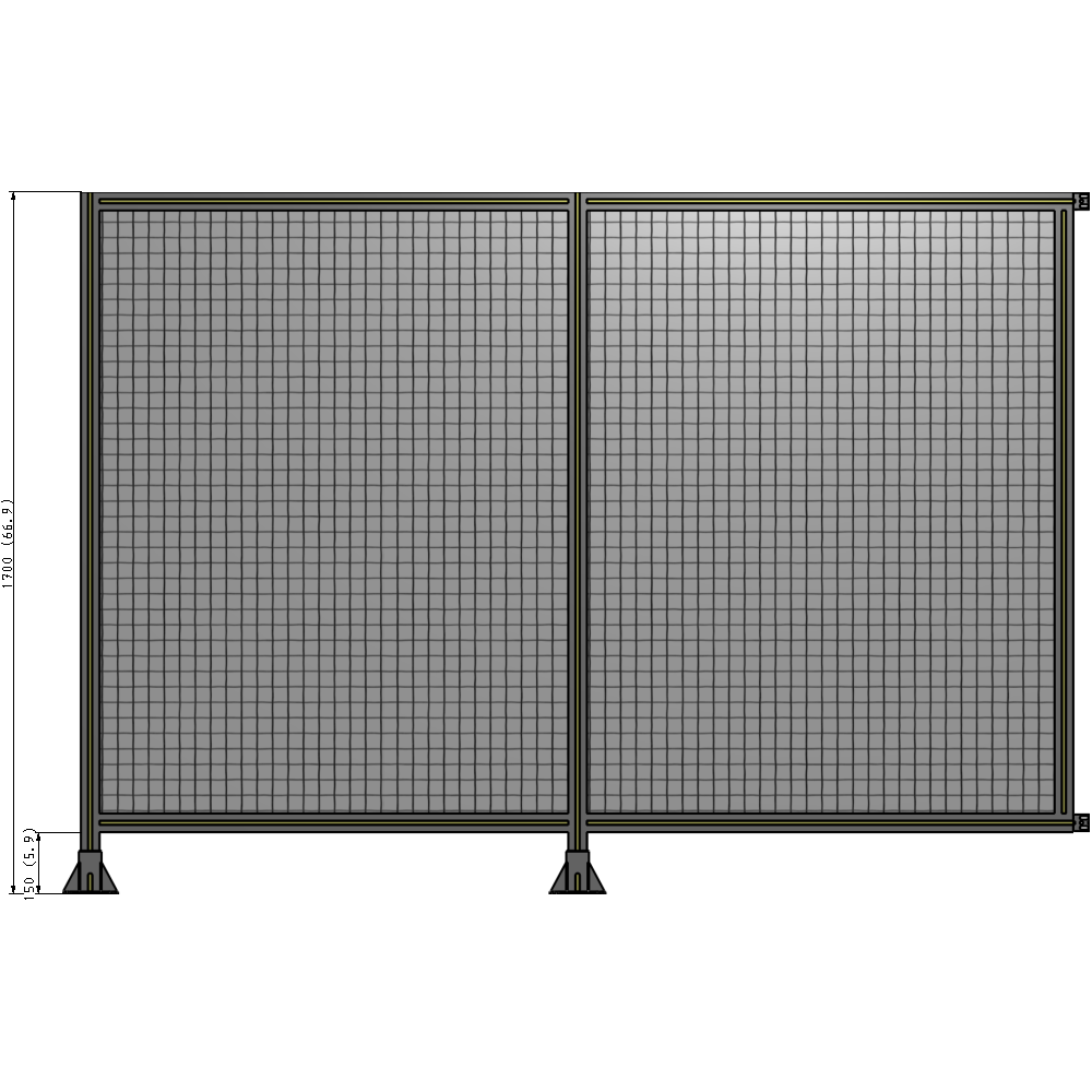 B5-1700-2400-0150-HYMFK GUARDING PANEL 1700MM TALL X 2400MM WIDE 1'' MESH
