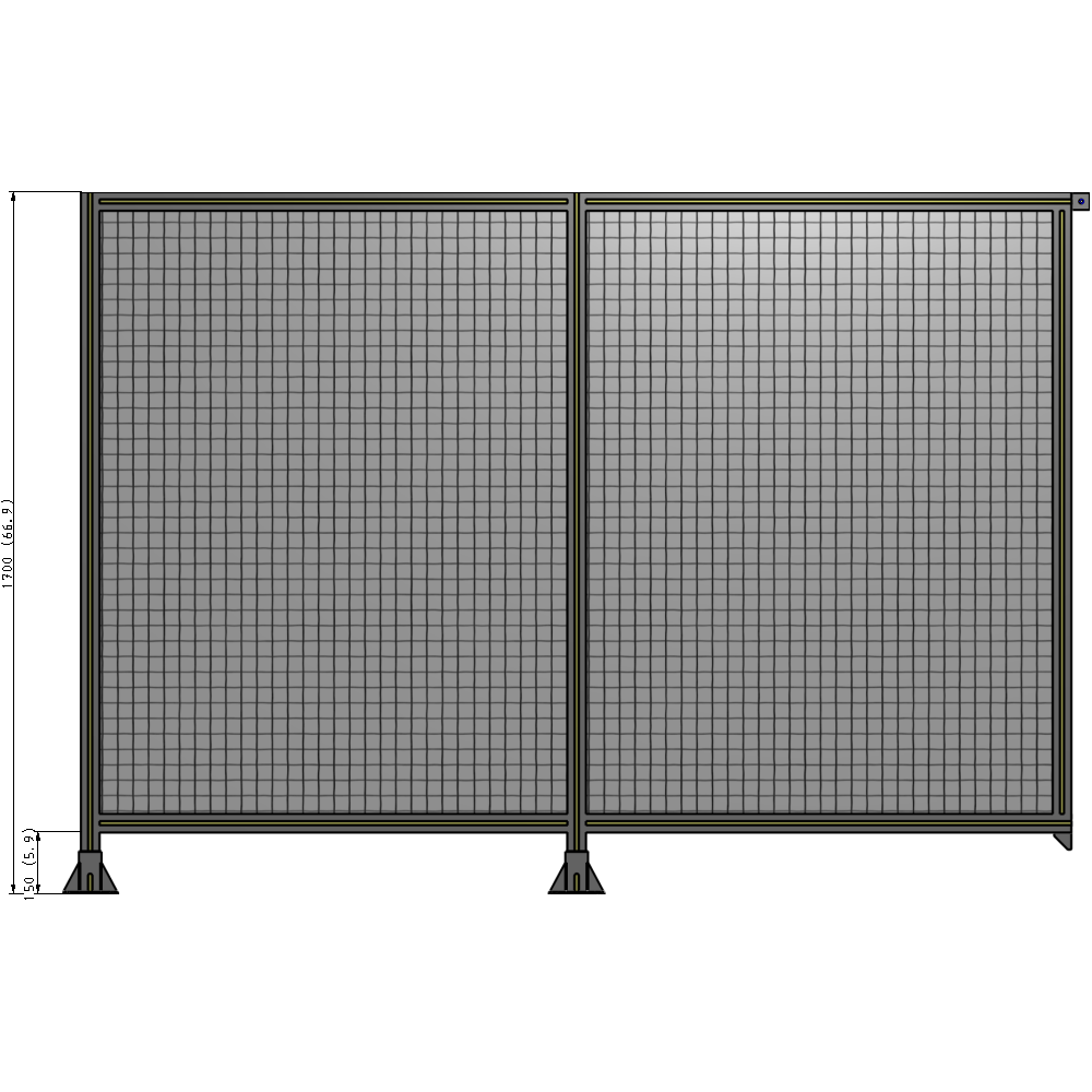 B5-1700-2400-0150-TYMFA GUARDING PANEL 1700MM TALL X 2400MM WIDE 1'' MESH