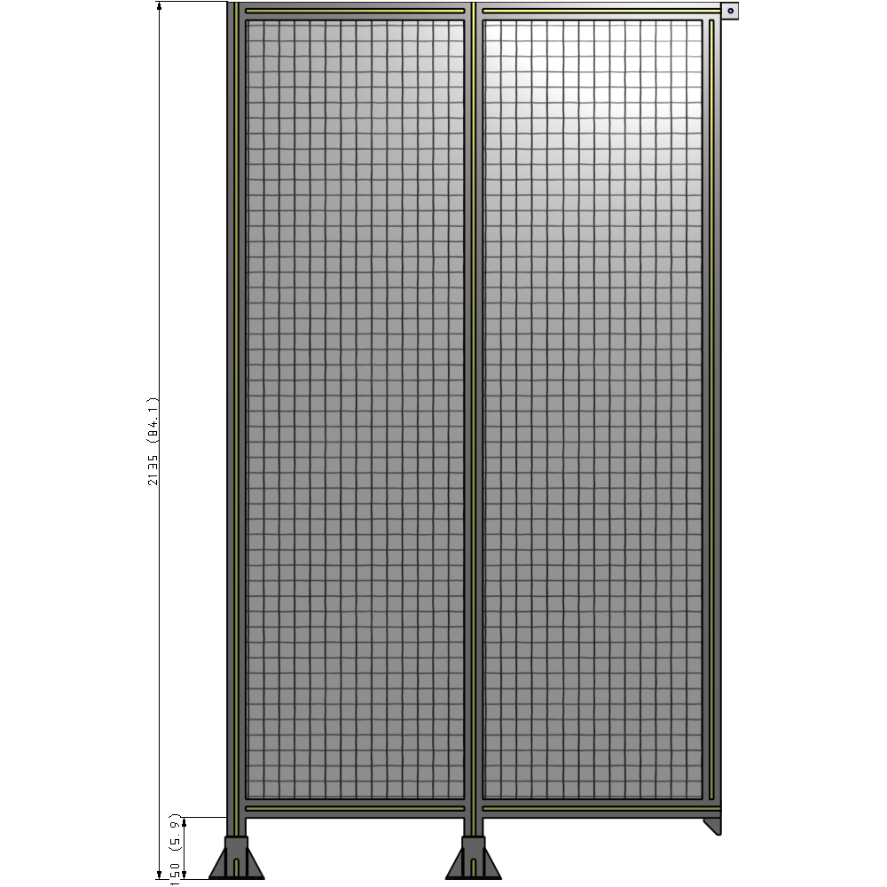 B5-2135-1200-0150-TYMFA GUARDING PANEL 2135MM TALL X 1200MM WIDE 1'' MESH