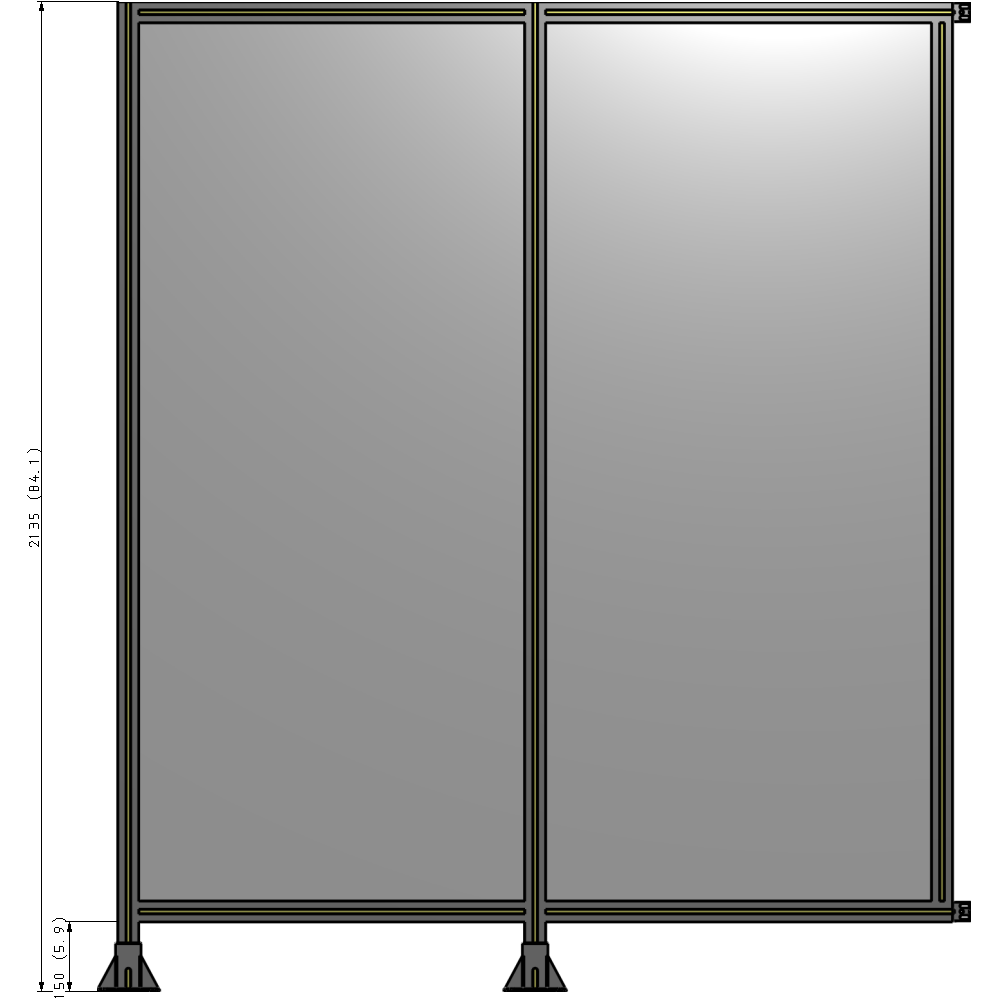 B5-2135-1800-0150-HYPFA GUARDING PANEL 2135MM TALL X 1800MM WIDE 1/4'' POLYCARBONATE