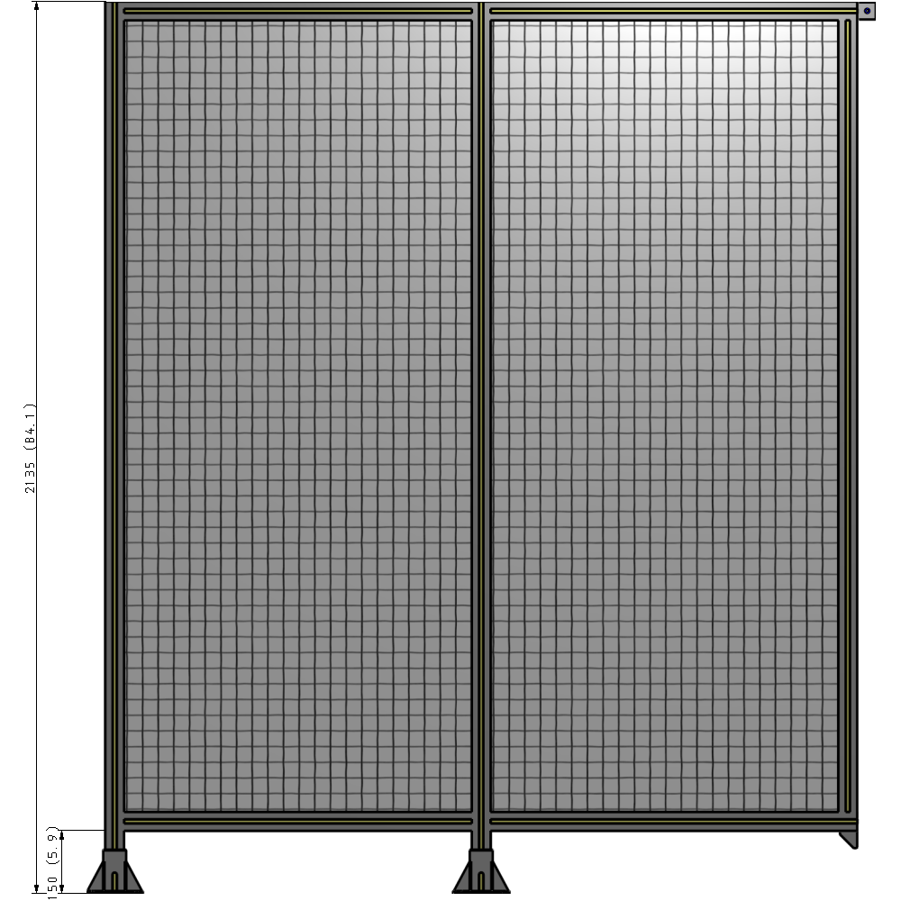 B5-2135-1800-0150-TYMFA GUARDING PANEL 2135MM TALL X 1800MM WIDE 1'' MESH