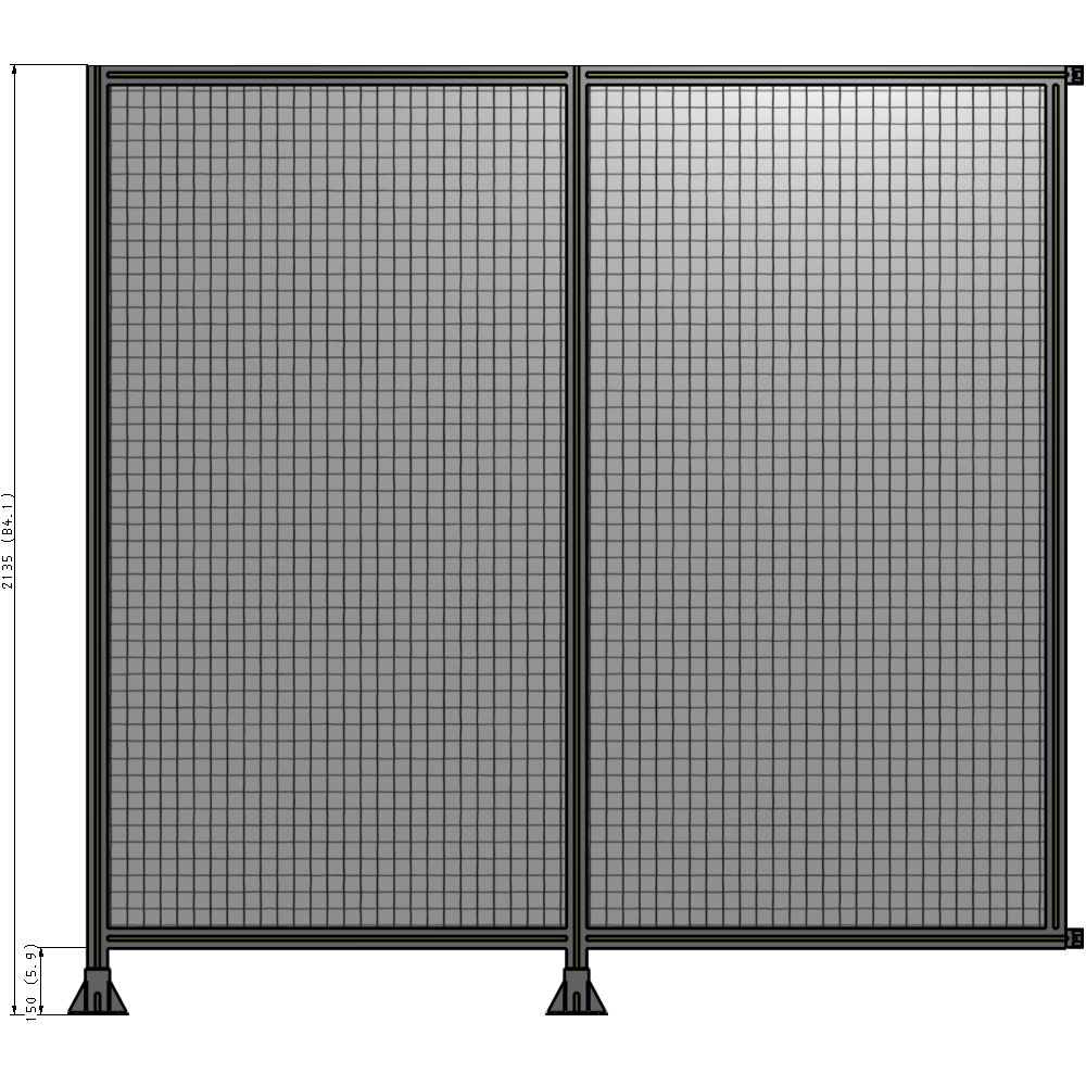 B5-2135-2200-0150-HYMFK GUARDING PANEL 2135MM TALL X  2200MM WIDE 1'' MESH