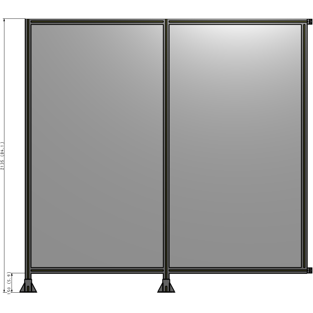 B5-2135-2200-0150-HYPFK GUARDING PANEL 2135MM TALL X  2200MM WIDE 1/4'' POLYCARBONATE