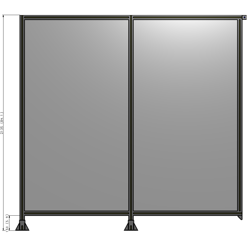 B5-2135-2200-0150-TYPFK GUARDING PANEL 2135MM TALL X  2200MM WIDE 1/4'' POLYCARBONATE