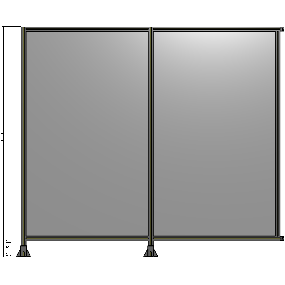 B5-2135-2400-0150-HYPFA GUARDING PANEL 2135MM TALL X 2400MM WIDE 1/4'' POLYCARBONATE