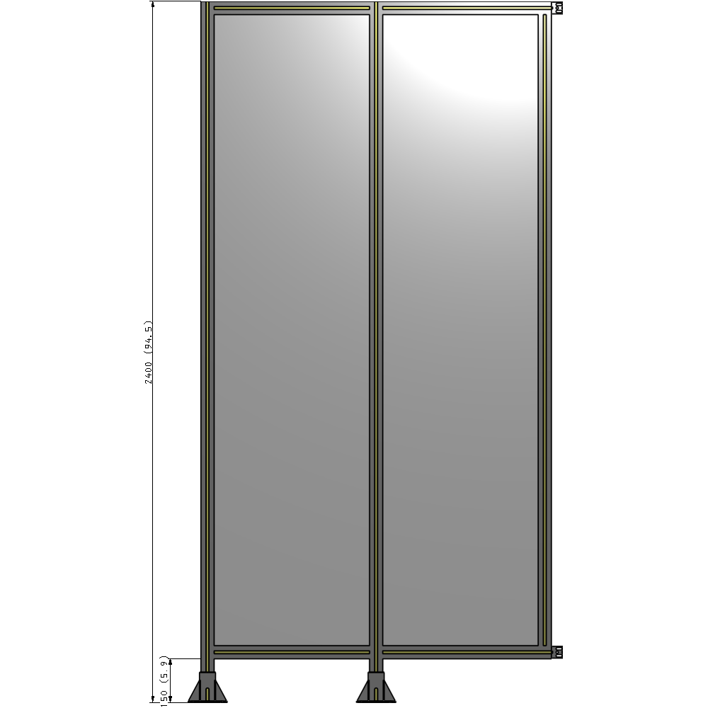 B5-2400-1200-0150-HYPFK GUARDING PANEL 2400MM TALL X 1200MM WIDE 1/4'' POLYCARBONATE