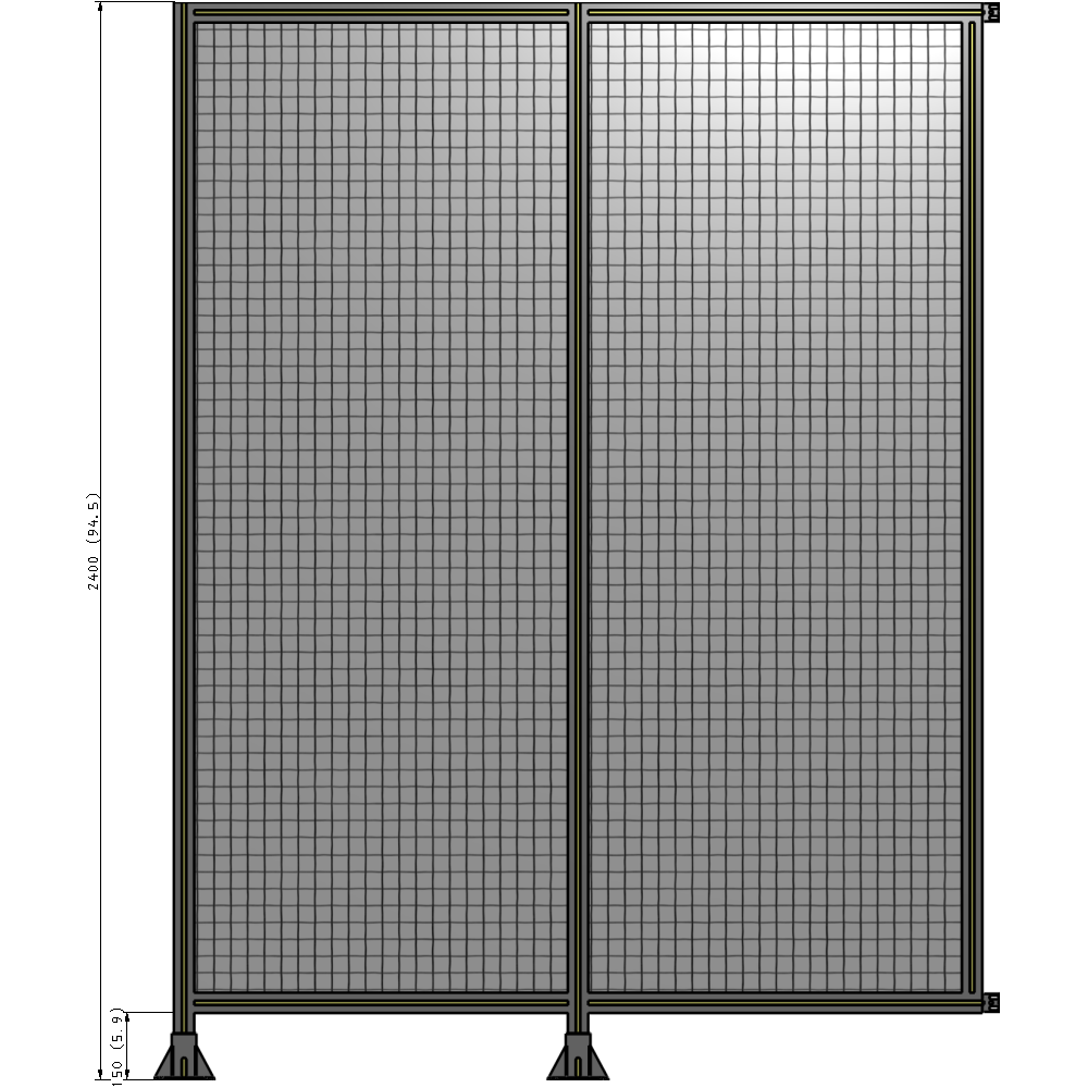 B5-2400-1800-0150-HYMFK GUARDING PANEL 2400MM TALL X 1800MM WIDE 1'' MESH