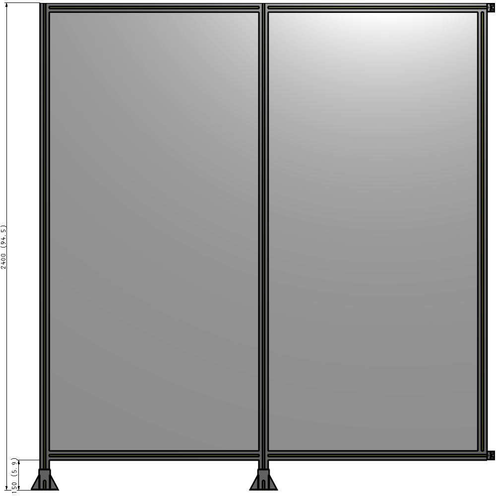 B5-2400-2200-0150-HYPFK GUARDING PANEL 2400MM TALL X 2200MM WIDE 1/4'' POLYCARBONATE
