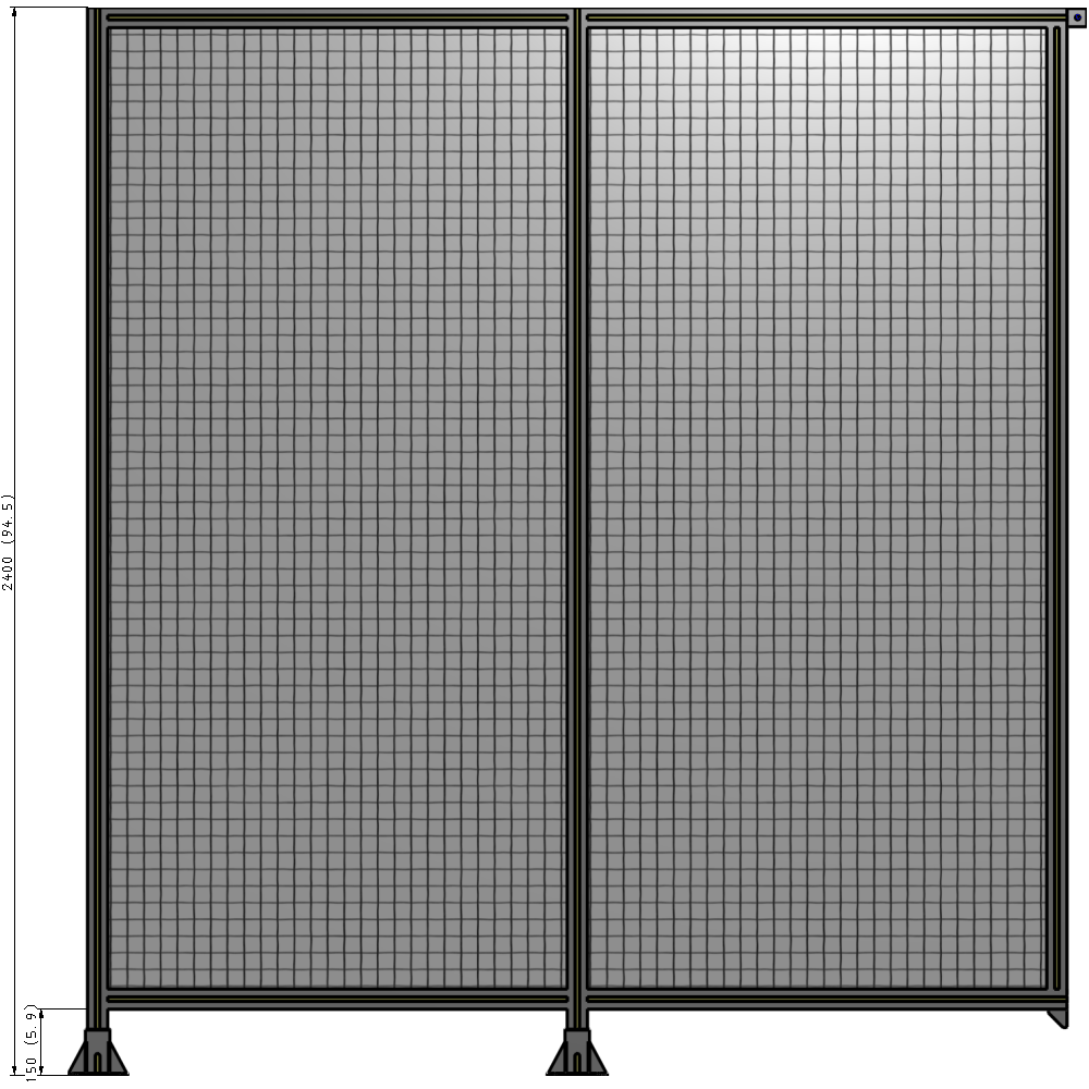 B5-2400-2200-0150-TYMFK GUARDING PANEL 2400MM TALL X 2200MM WIDE 1'' MESH