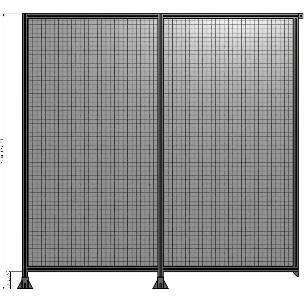 B5-2400-2400-0150-TYMFA GUARDING PANEL 2400MM TALL X 2400MM WIDE 1'' MESH
