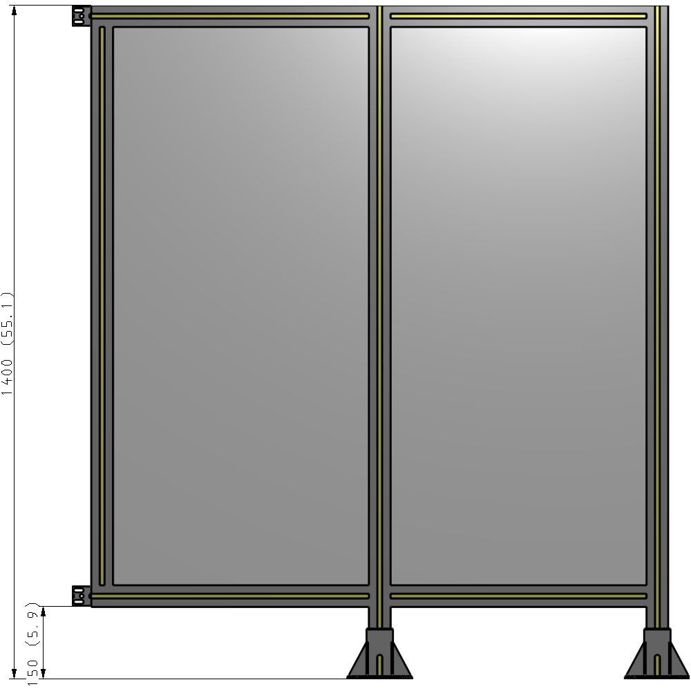 B6-1400-1200-0150-HYPFK GUARDING PANEL 1400MM TALL X 1200MM WIDE 1/4'' POLYCARBONATE