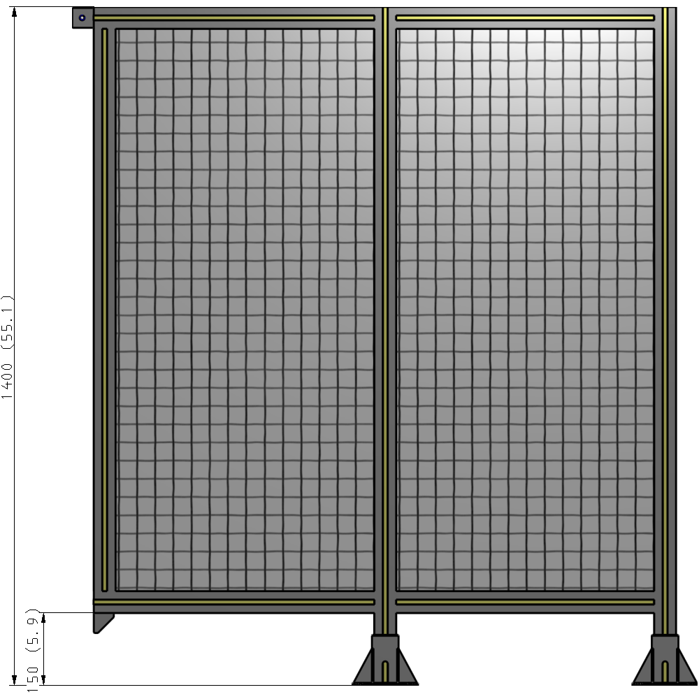 B6-1400-1200-0150-TYMFK GUARDING PANEL 1400MM TALL X 1200MM WIDE 1'' MESH