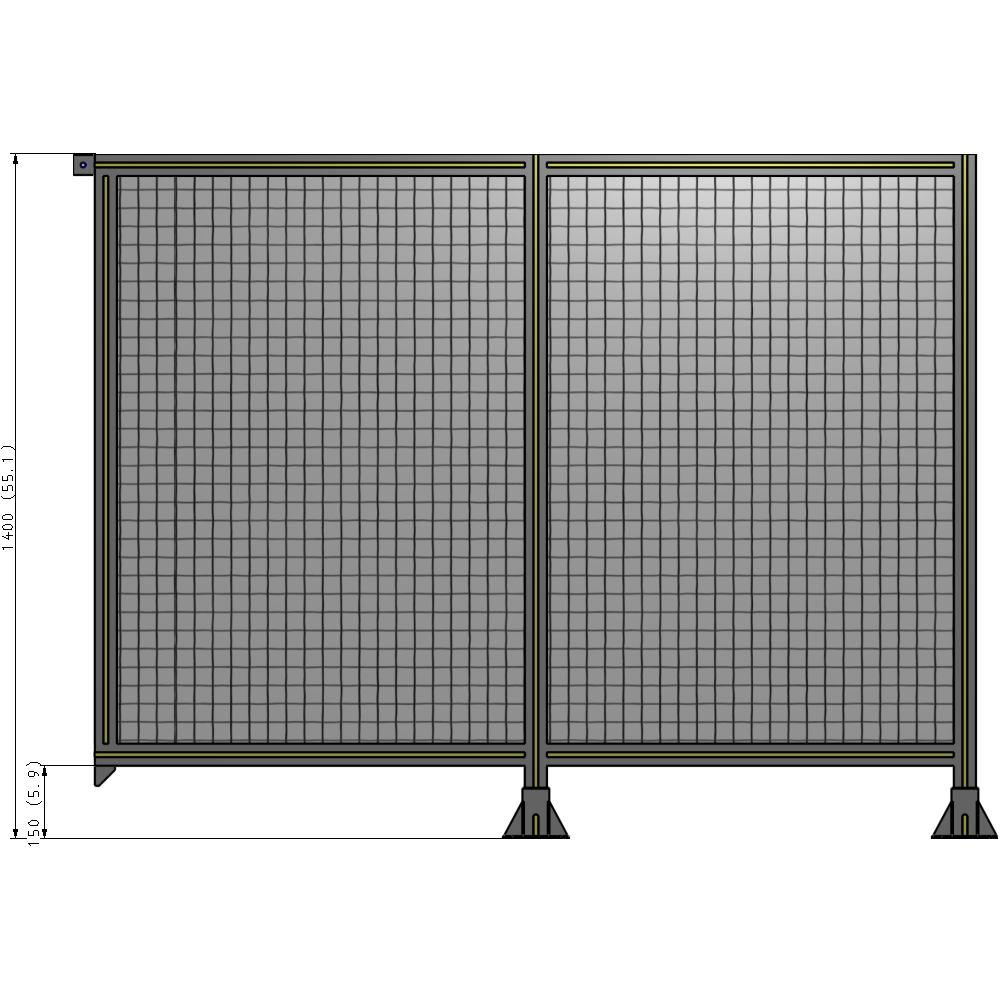 B6-1400-1800-0150-TYMFK GUARDING PANEL 1400MM TALL X 1800MM WIDE 1'' MESH