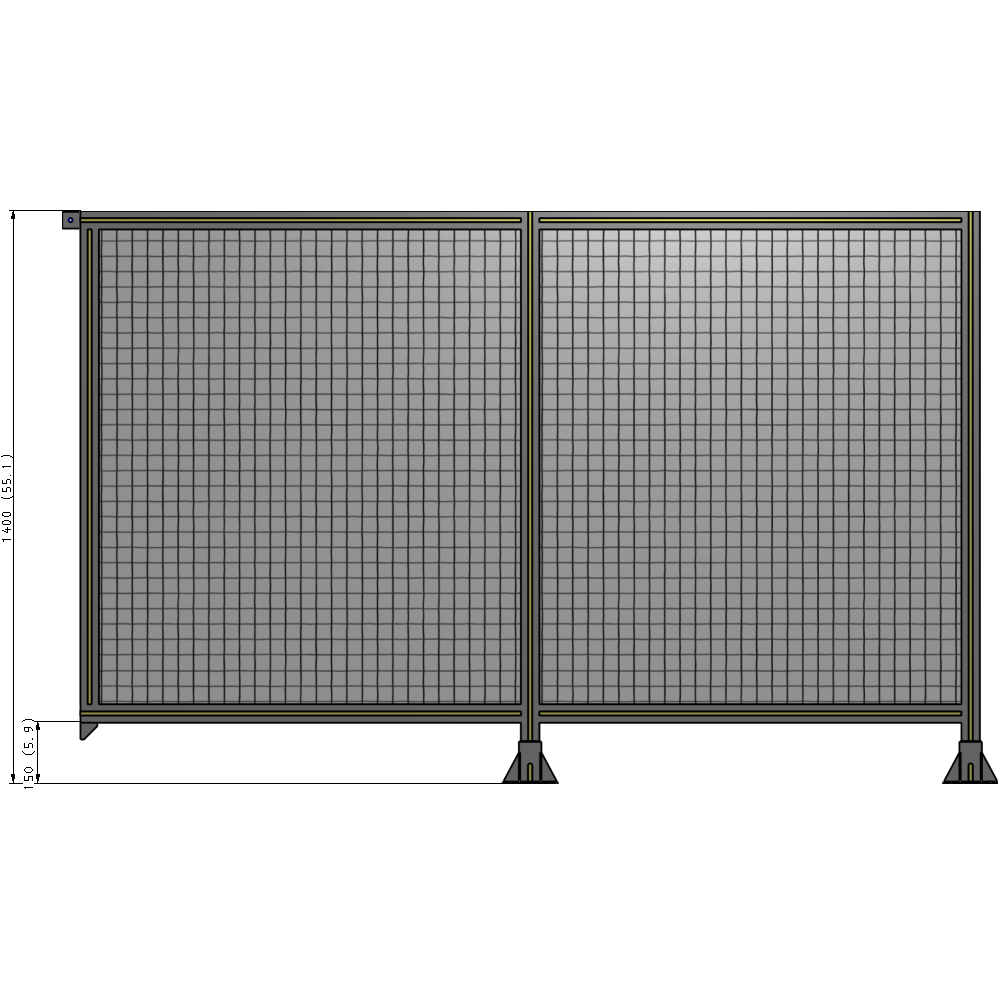 B6-1400-2200-0150-TYMFK GUARDING PANEL 1400MM TALL X 2200MM WIDE 1'' MESH