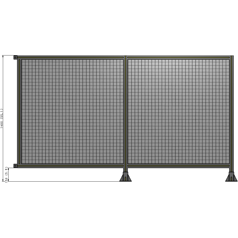 B6-1400-2400-0150-HYMFK GUARDING PANEL 1400MM TALL X 2400MM WIDE 1'' MESH