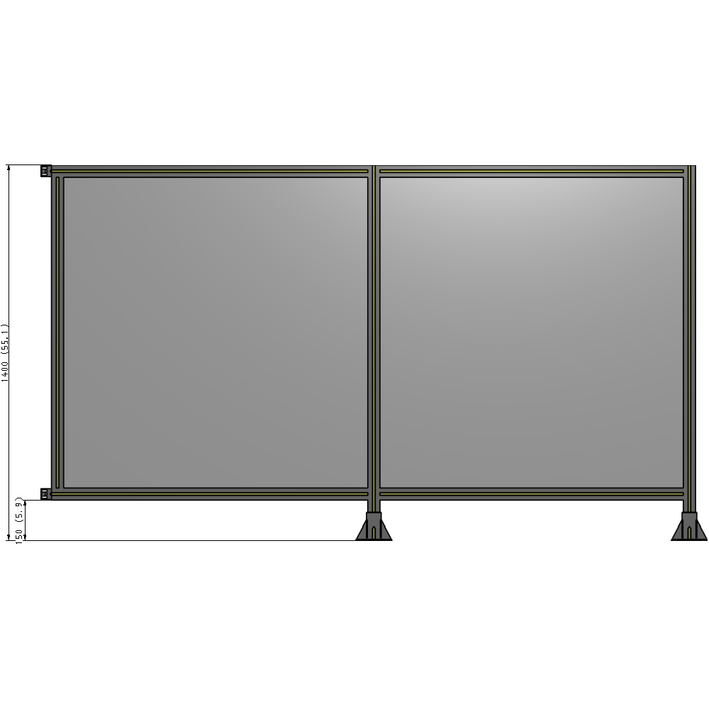 B6-1400-2400-0150-HYPFK GUARDING PANEL 1400MM TALL X 2400MM WIDE 1/4'' POLYCARBONATE
