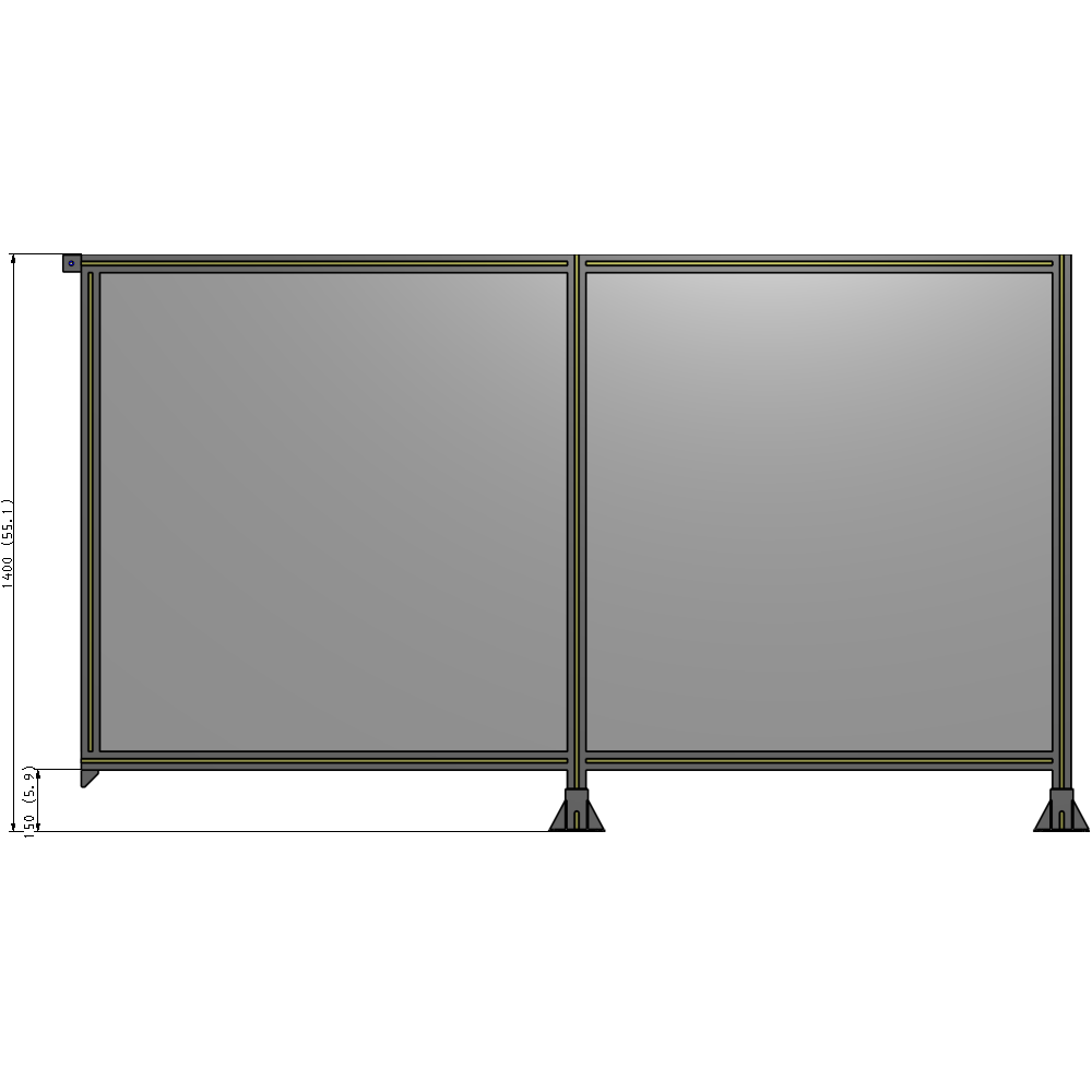 B6-1400-2400-0150-TYPFK GUARDING PANEL 1400MM TALL X 2400MM WIDE 1/4'' POLYCARBONATE