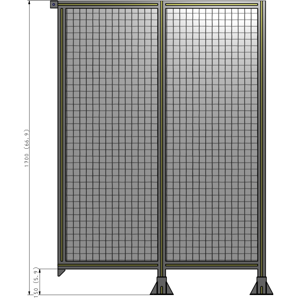 B6-1700-1200-0150-TYMFA GUARDING PANEL 1700MM TALL X 1200MM WIDE 1'' MESH