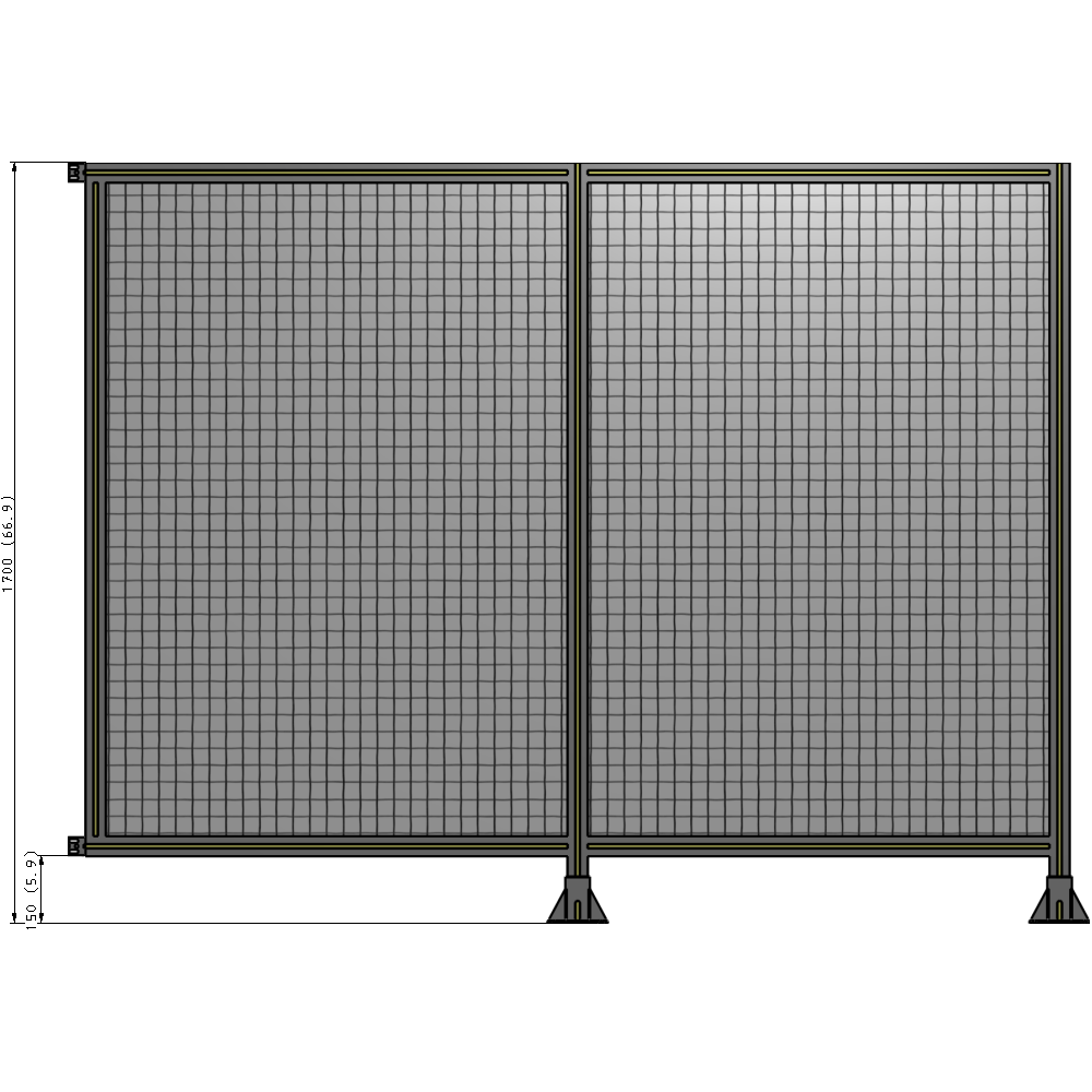 B6-1700-2200-0150-HYMFA GUARDING PANEL 1700MM TALL X 2200MM WIDE 1'' MESH