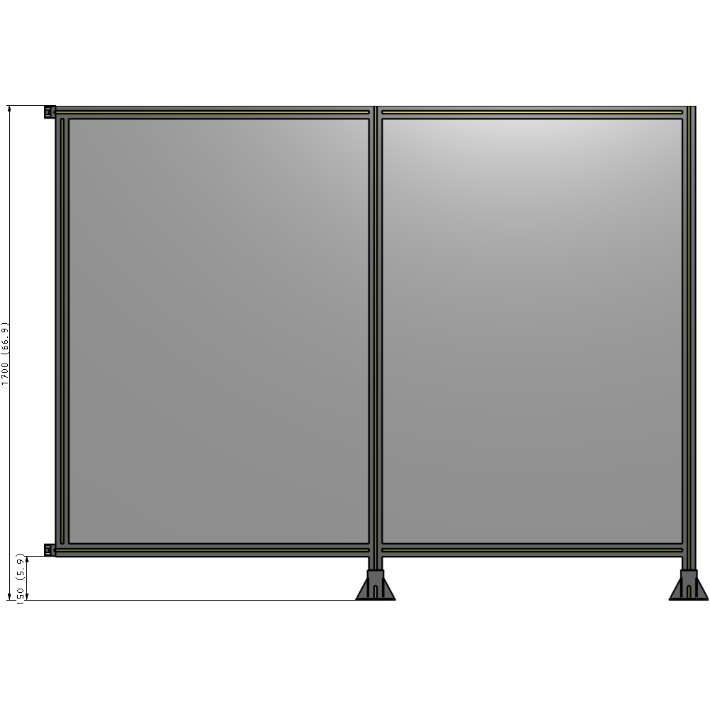 B6-1700-2200-0150-HYPFA GUARDING PANEL 1700MM TALL X 2200MM WIDE 1/4'' POLYCARBONATE