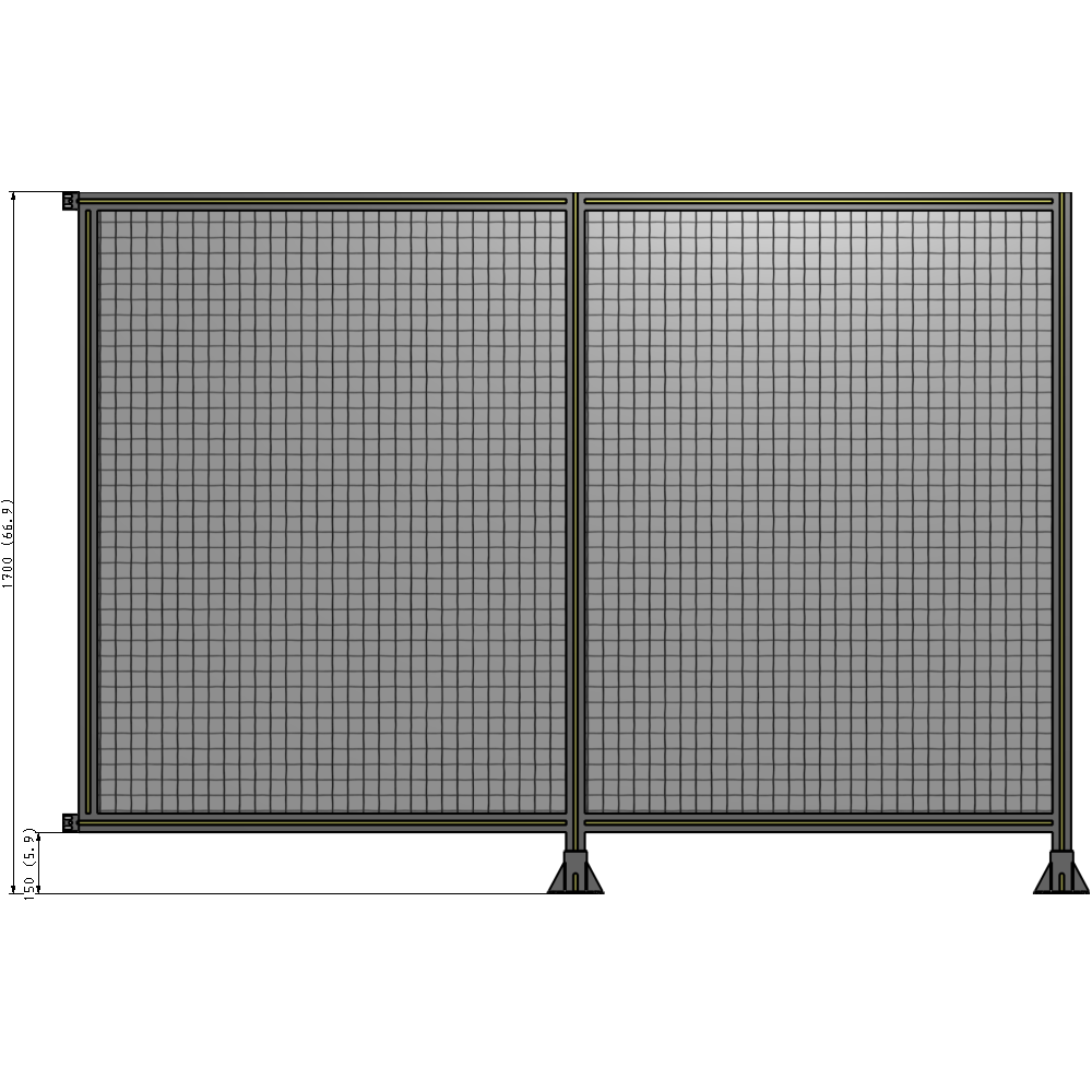 B6-1700-2400-0150-HYMFA GUARDING PANEL 1700MM TALL X 2400MM WIDE 1'' MESH
