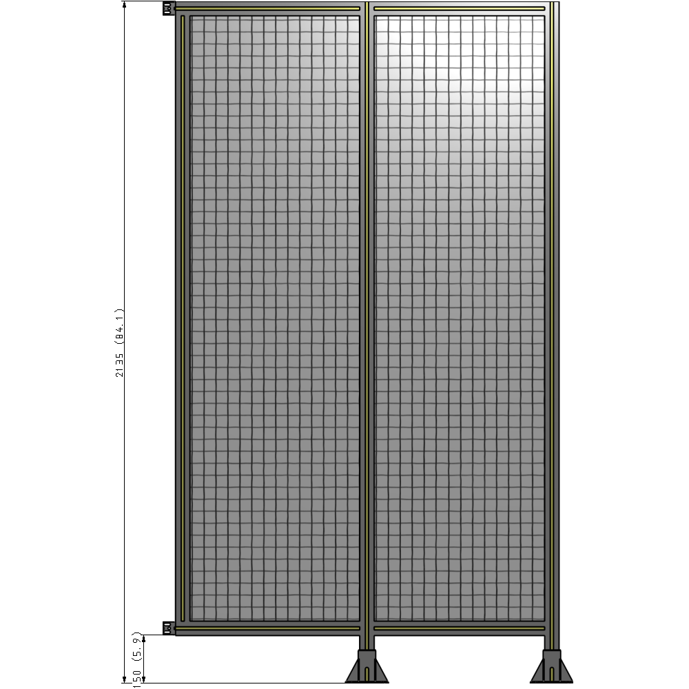 B6-2135-1200-0150-HYMFA GUARDING PANEL 2135MM TALL X 1200MM WIDE 1'' MESH