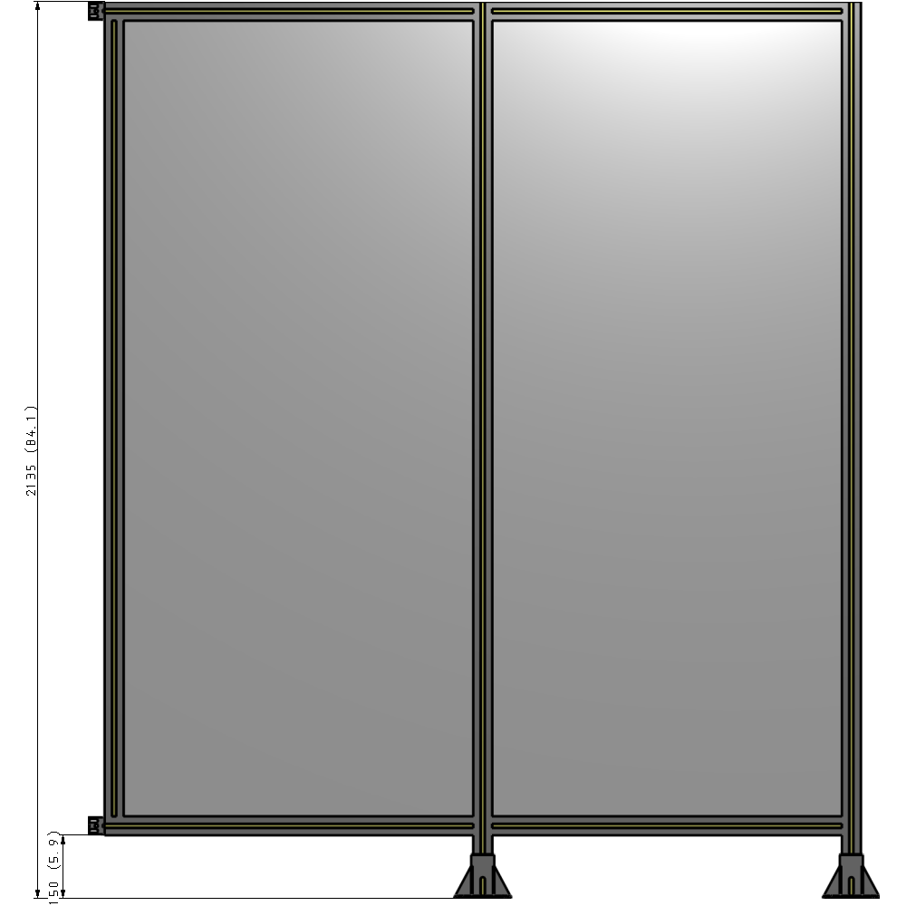 B6-2135-1800-0150-HYPFK GUARDING PANEL 2135MM TALL X 1800MM WIDE 1/4'' POLYCARBONATE