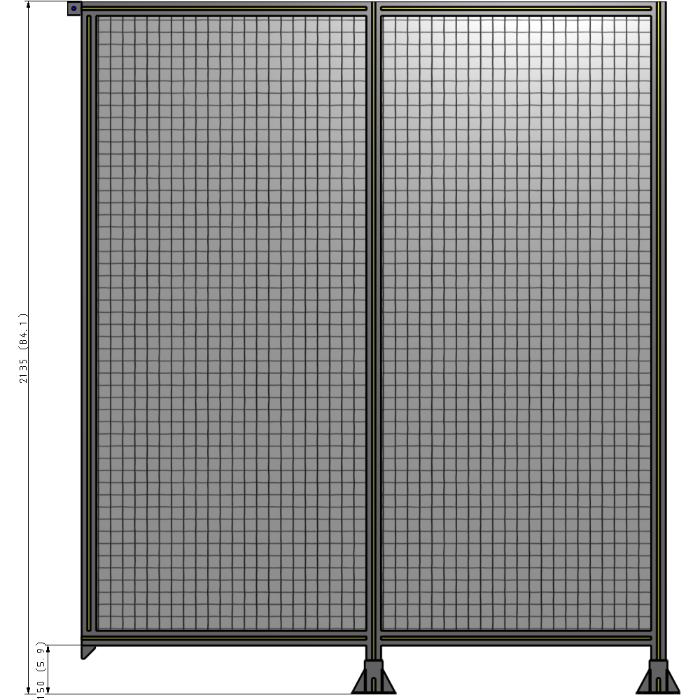 B6-2135-1800-0150-TYMFK GUARDING PANEL 2135MM TALL X 1800MM WIDE 1'' MESH
