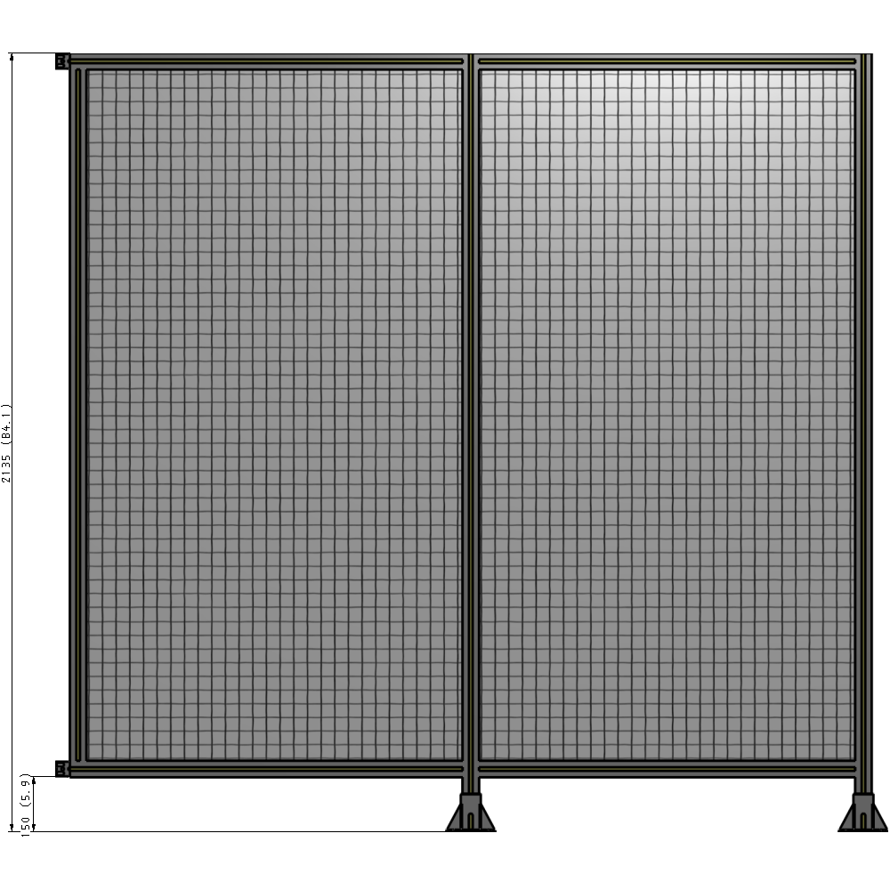B6-2135-2200-0150-HYMFA GUARDING PANEL 2135MM TALL X  2200MM WIDE 1'' MESH
