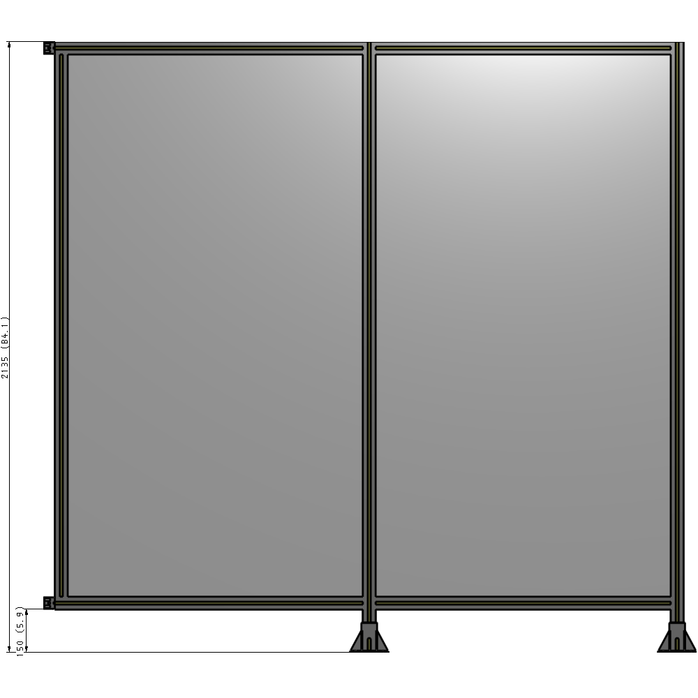 B6-2135-2200-0150-HYPFA GUARDING PANEL 2135MM TALL X  2200MM WIDE 1/4'' POLYCARBONATE
