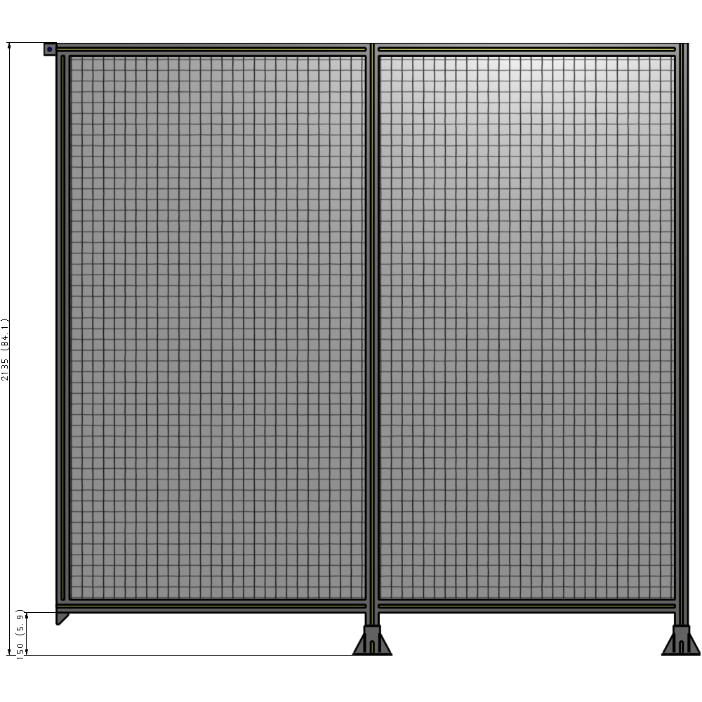 B6-2135-2200-0150-TYMFK GUARDING PANEL 2135MM TALL X  2200MM WIDE 1'' MESH