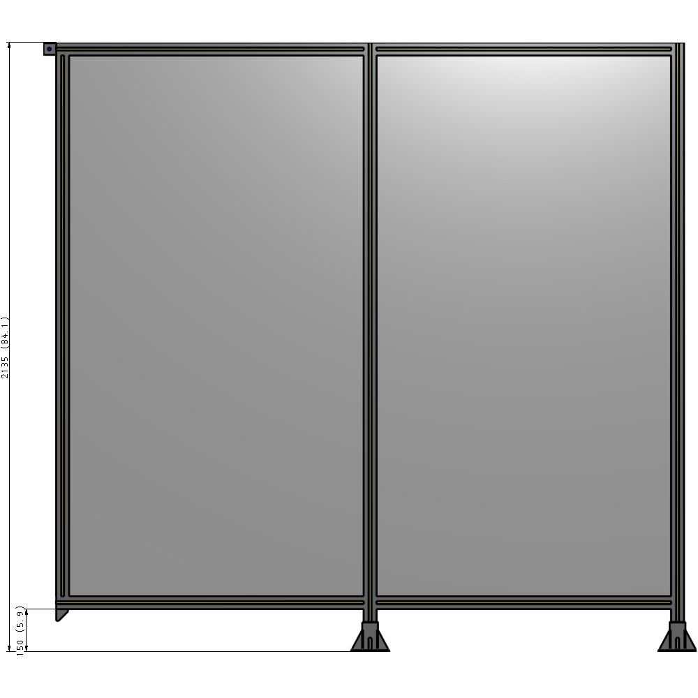 B6-2135-2200-0150-TYPFK GUARDING PANEL 2135MM TALL X  2200MM WIDE 1/4'' POLYCARBONATE