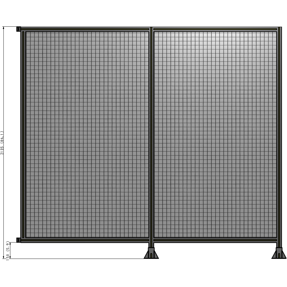 B6-2135-2400-0150-HYMFA GUARDING PANEL 2135MM TALL X 2400MM WIDE 1'' MESH