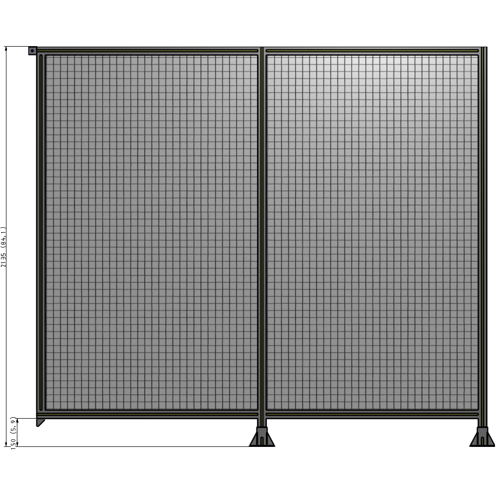 B6-2135-2400-0150-TYMFA GUARDING PANEL 2135MM TALL X 2400MM WIDE 1'' MESH