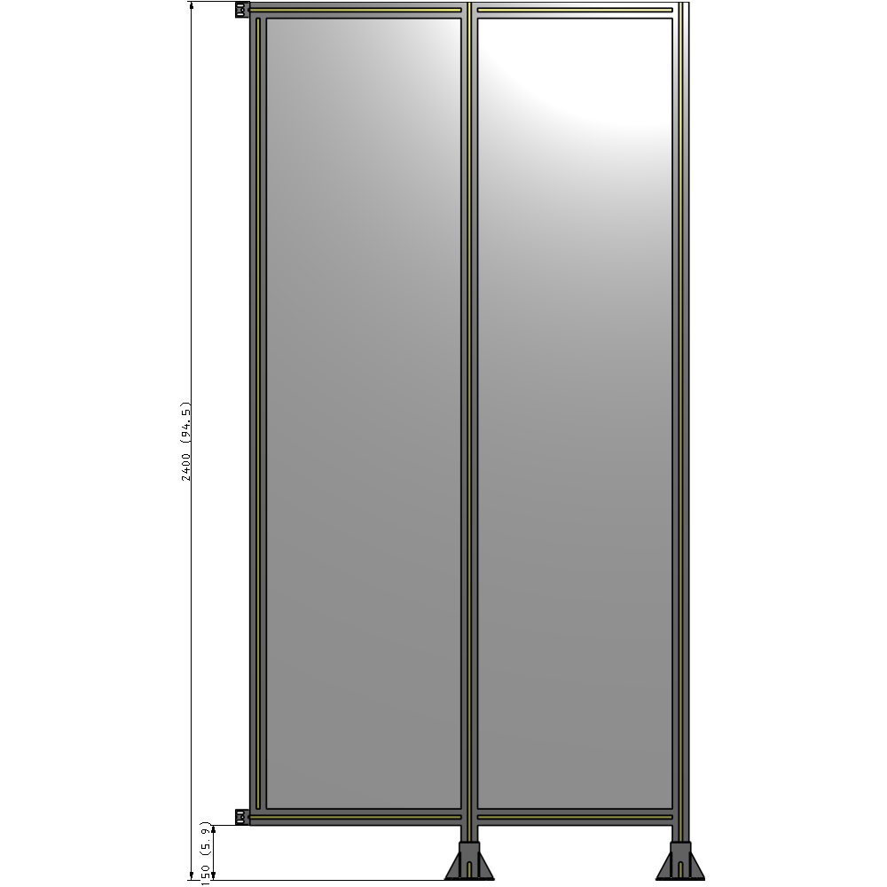 B6-2400-1200-0150-HYPFA GUARDING PANEL 2400MM TALL X 1200MM WIDE 1/4'' POLYCARBONATE