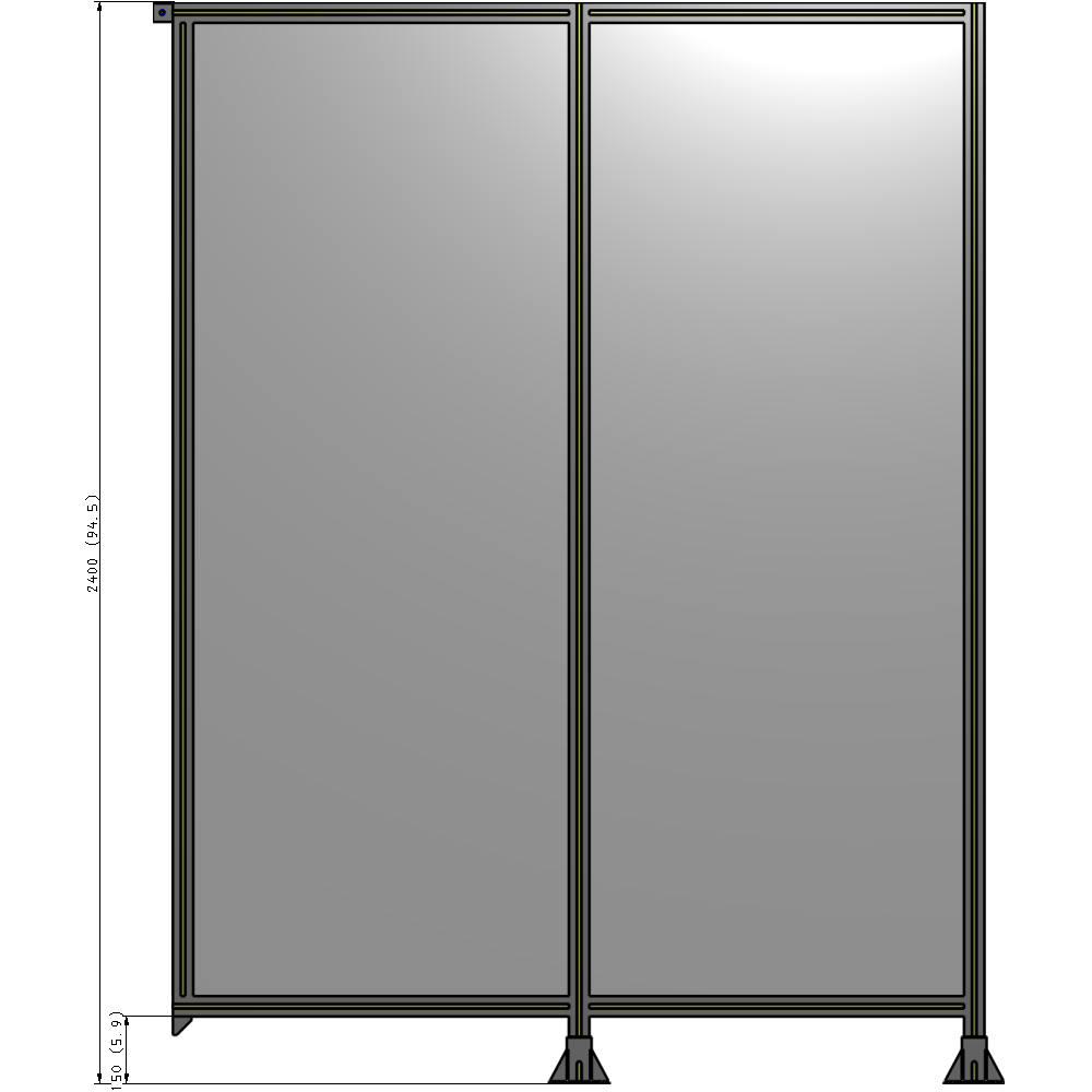 B6-2400-1800-0150-TYPFA GUARDING PANEL 2400MM TALL X 1800MM WIDE 1/4'' POLYCARBONATE