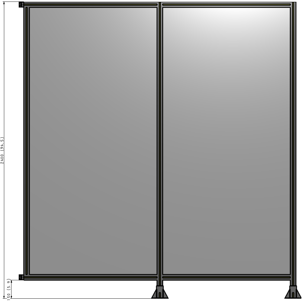 B6-2400-2200-0150-HYPFK GUARDING PANEL 2400MM TALL X 2200MM WIDE 1/4'' POLYCARBONATE