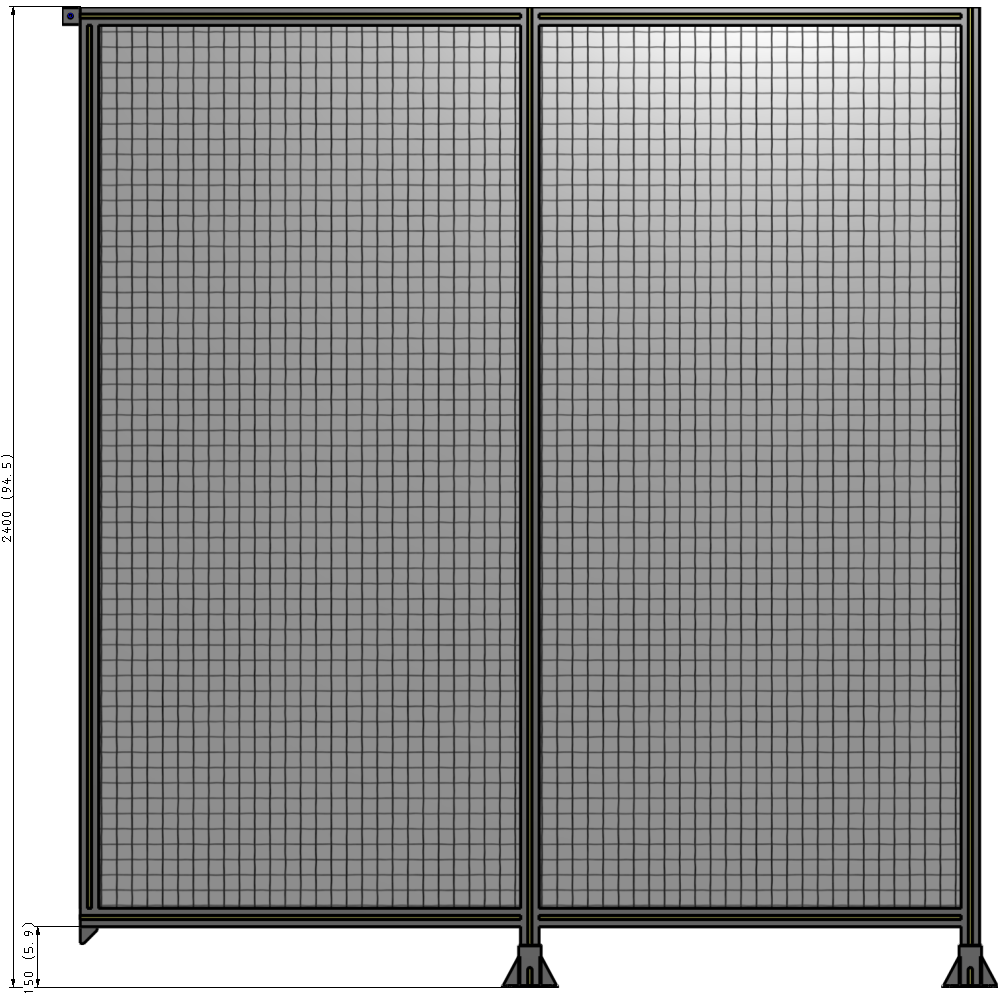 B6-2400-2200-0150-TYMFA GUARDING PANEL 2400MM TALL X 2200MM WIDE 1'' MESH