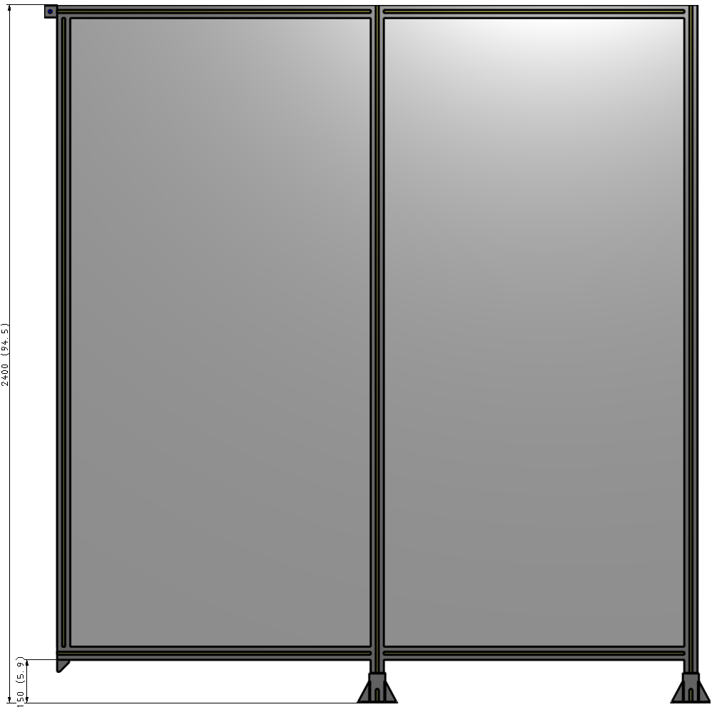 B6-2400-2200-0150-TYPFA GUARDING PANEL 2400MM TALL X 2200MM WIDE 1/4'' POLYCARBONATE