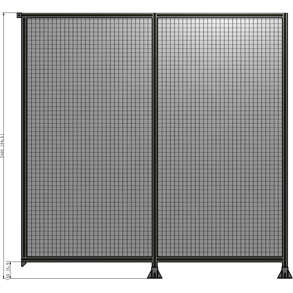 B6-2400-2400-0150-TYMFK GUARDING PANEL 2400MM TALL X 2400MM WIDE 1'' MESH