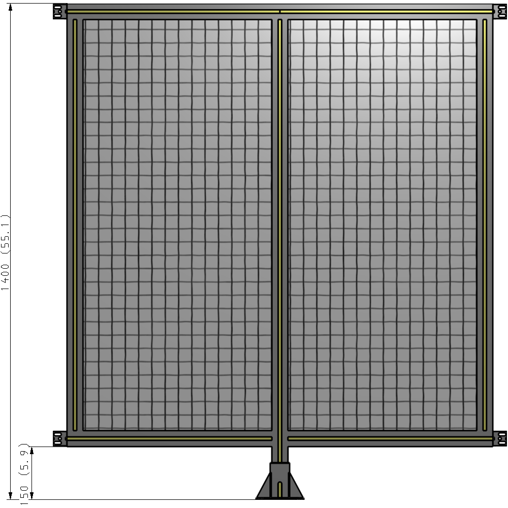 B7-1400-1200-0150-HYMFK GUARDING PANEL 1400MM TALL X 1200MM WIDE 1'' MESH