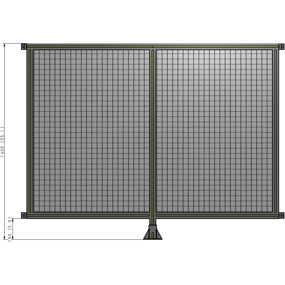 B7-1400-1800-0150-HYMFA GUARDING PANEL 1400MM TALL X 1800MM WIDE 1'' MESH