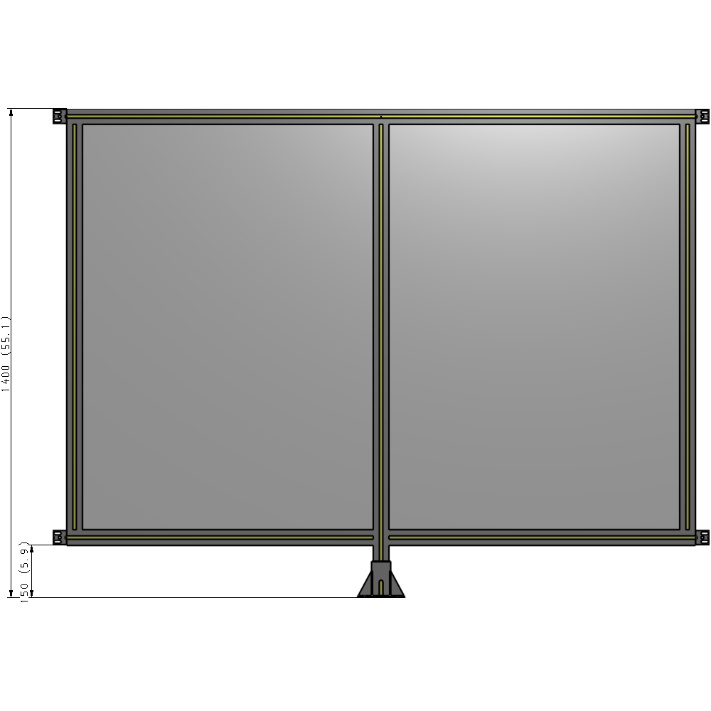 B7-1400-1800-0150-HYPFA GUARDING PANEL 1400MM TALL X 1800MM WIDE 1/4'' POLYCARBONATE