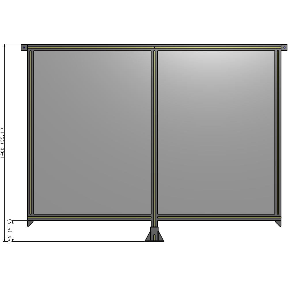 B7-1400-1800-0150-TYPFK GUARDING PANEL 1400MM TALL X 1800MM WIDE 1/4'' POLYCARBONATE