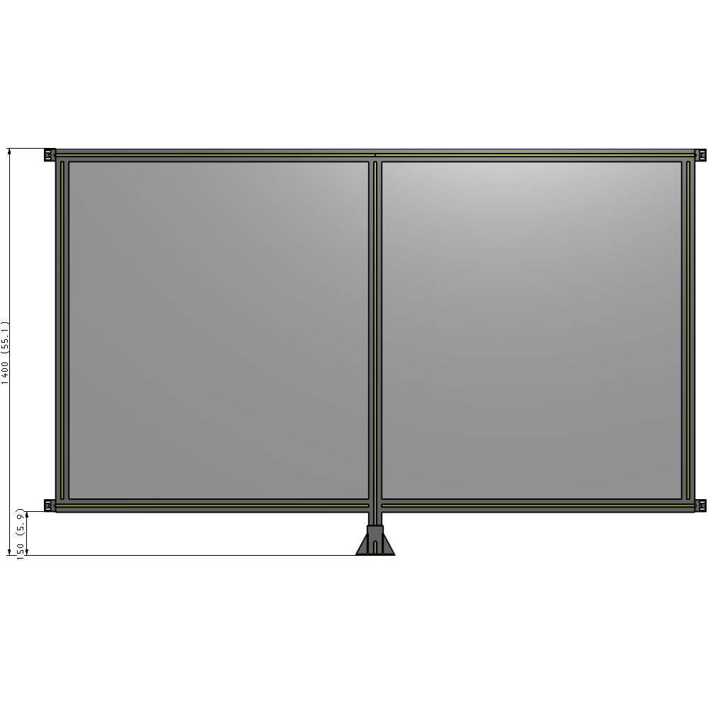 B7-1400-2200-0150-HYPFK GUARDING PANEL 1400MM TALL X 2200MM WIDE 1/4'' POLYCARBONATE