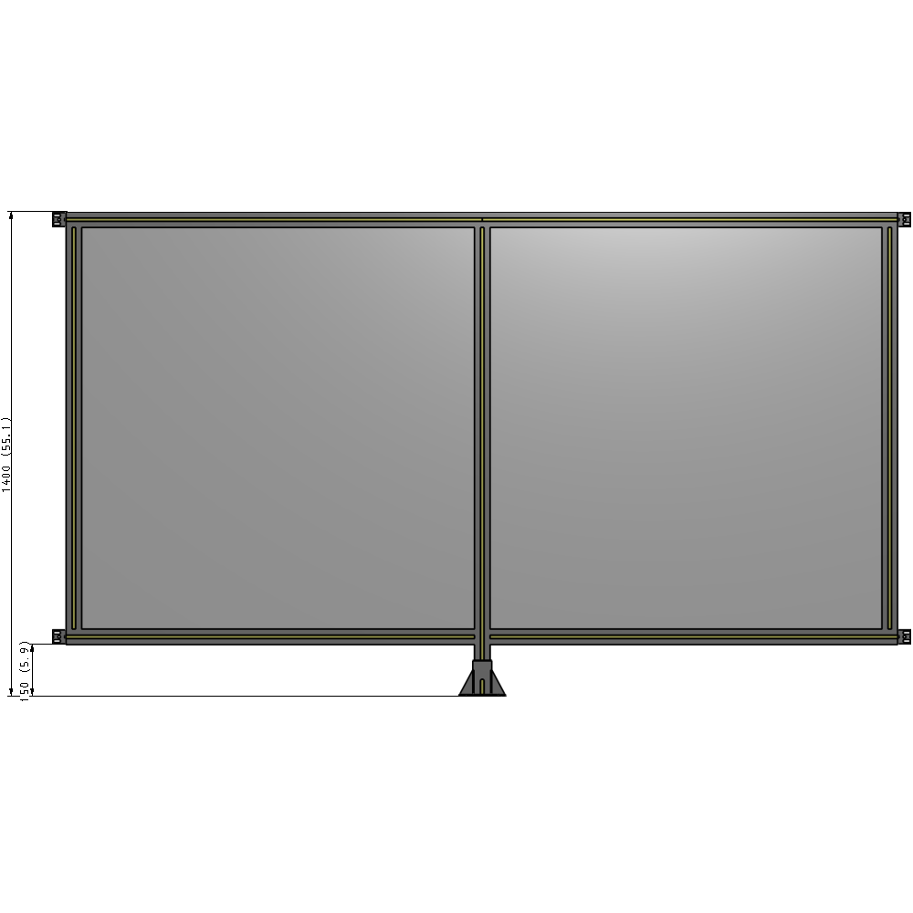B7-1400-2400-0150-HYPFK GUARDING PANEL 1400MM TALL X 2400MM WIDE 1/4'' POLYCARBONATE